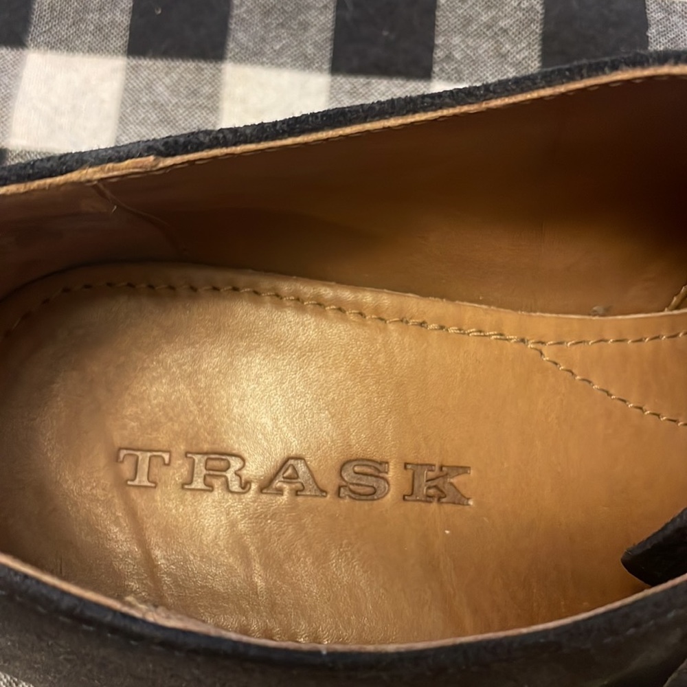 Trask Suede Wingtip Double Monk Strap - image 5